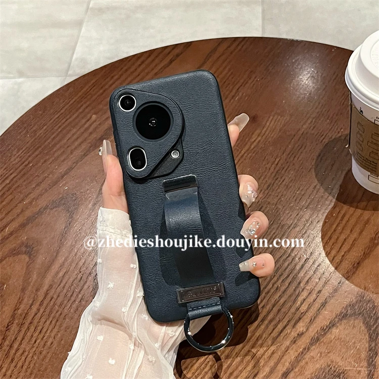 适用华为Pura70/80手机壳商务男pura80ultra腕带支架pro+全包防摔