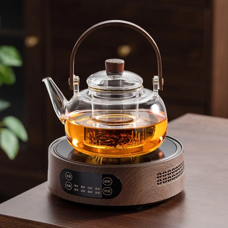 2025新款煮茶炉茶具围炉煮茶玻璃煮茶壶泡茶家用小型电陶炉茶盘