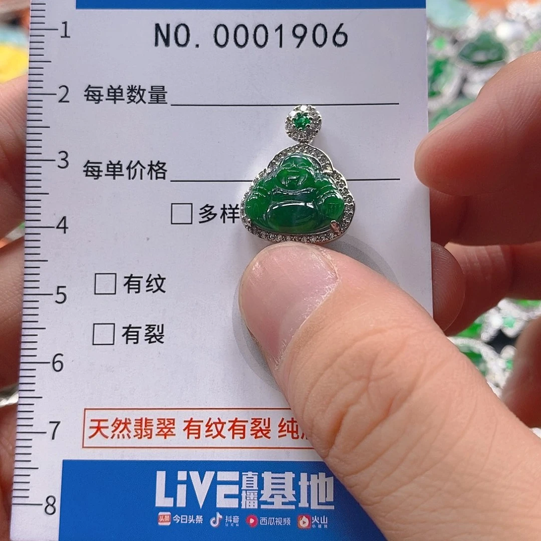 翡翠未镶嵌吊坠(不含链)