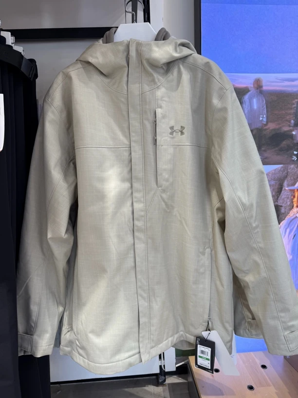 安德玛UA三合一 冲锋衣户外保暖两件套运动夹克外套