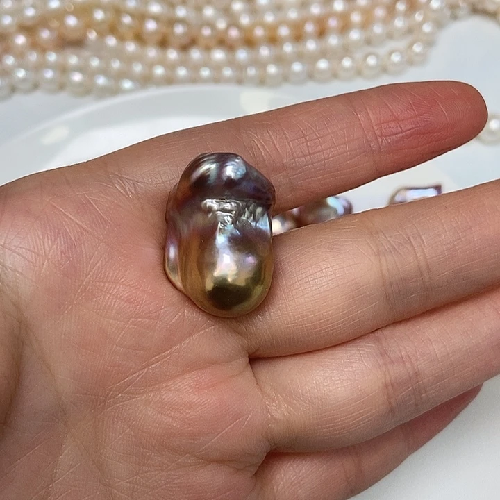 淡水珍珠银S925镶嵌颈饰