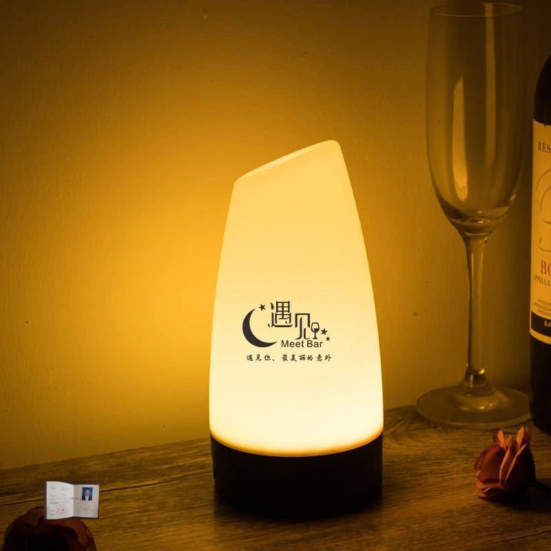 清吧桌灯LED充电圆型氛围灯简约现代吧台夜灯卡座灯酒吧创意台灯