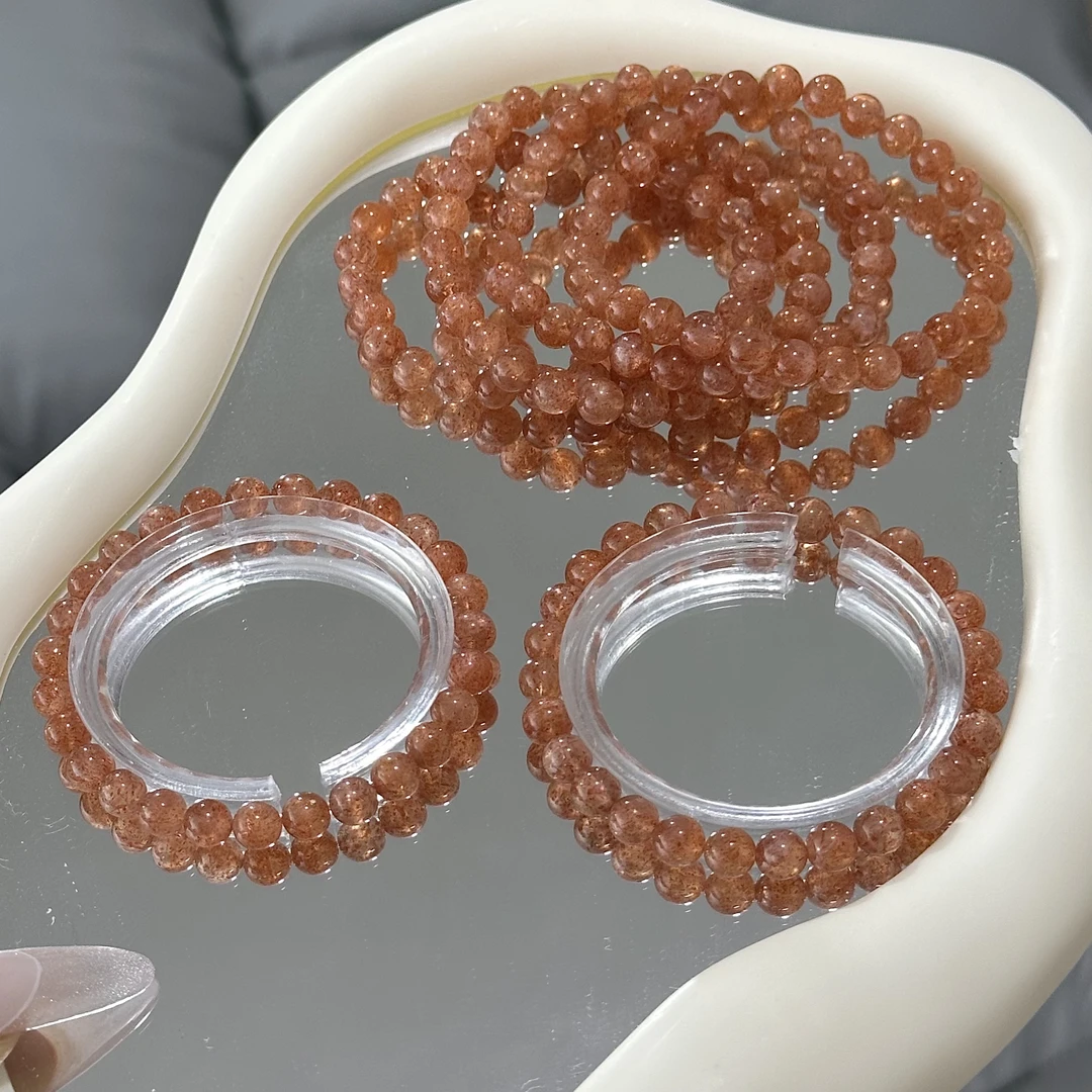 天然金太阳素圈手串 6.5mm+
