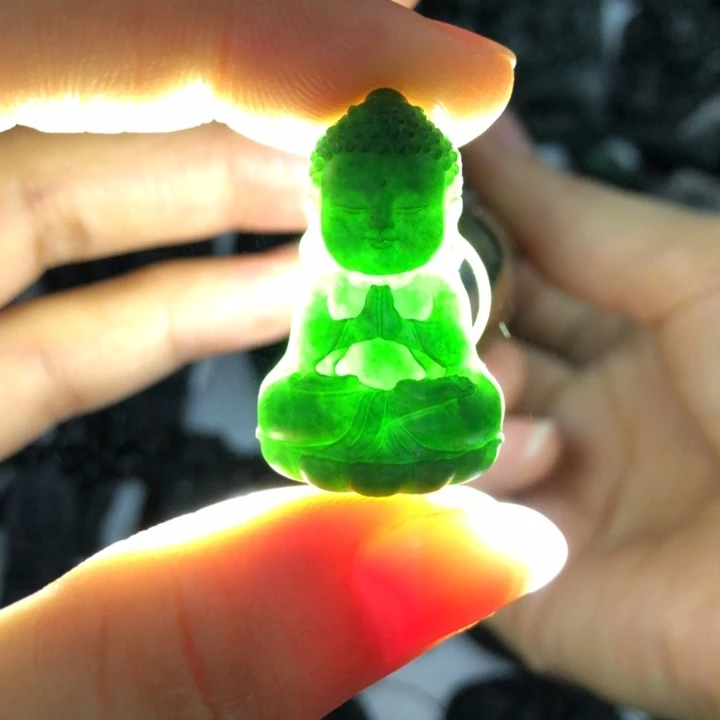 定制翡翠未镶嵌宝宝佛