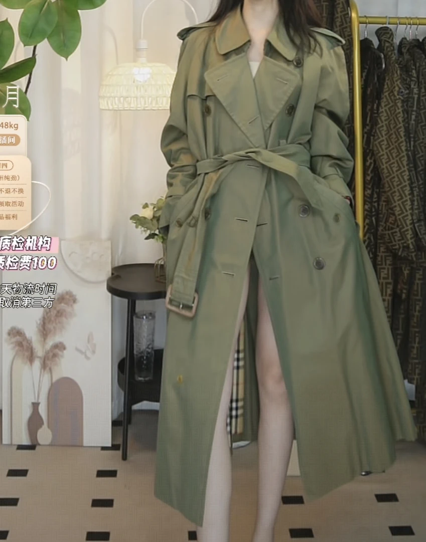 95新 BURBERRY/博柏利 巴宝莉变色龙长款风衣/fy2878