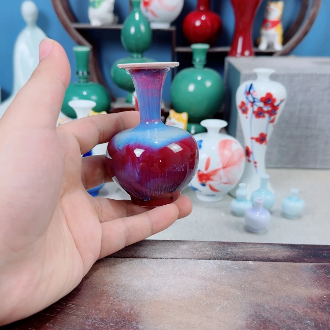 陶瓷手工小花器摆件