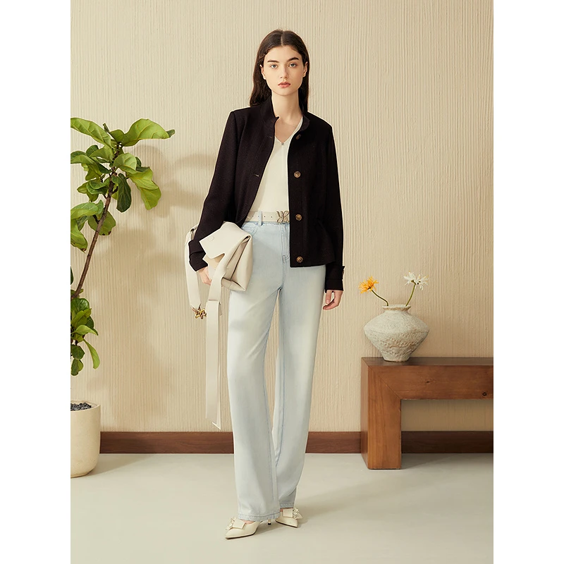 YINER音儿专选2025春季新款法式显瘦风衣收腰短款外套8C65107066