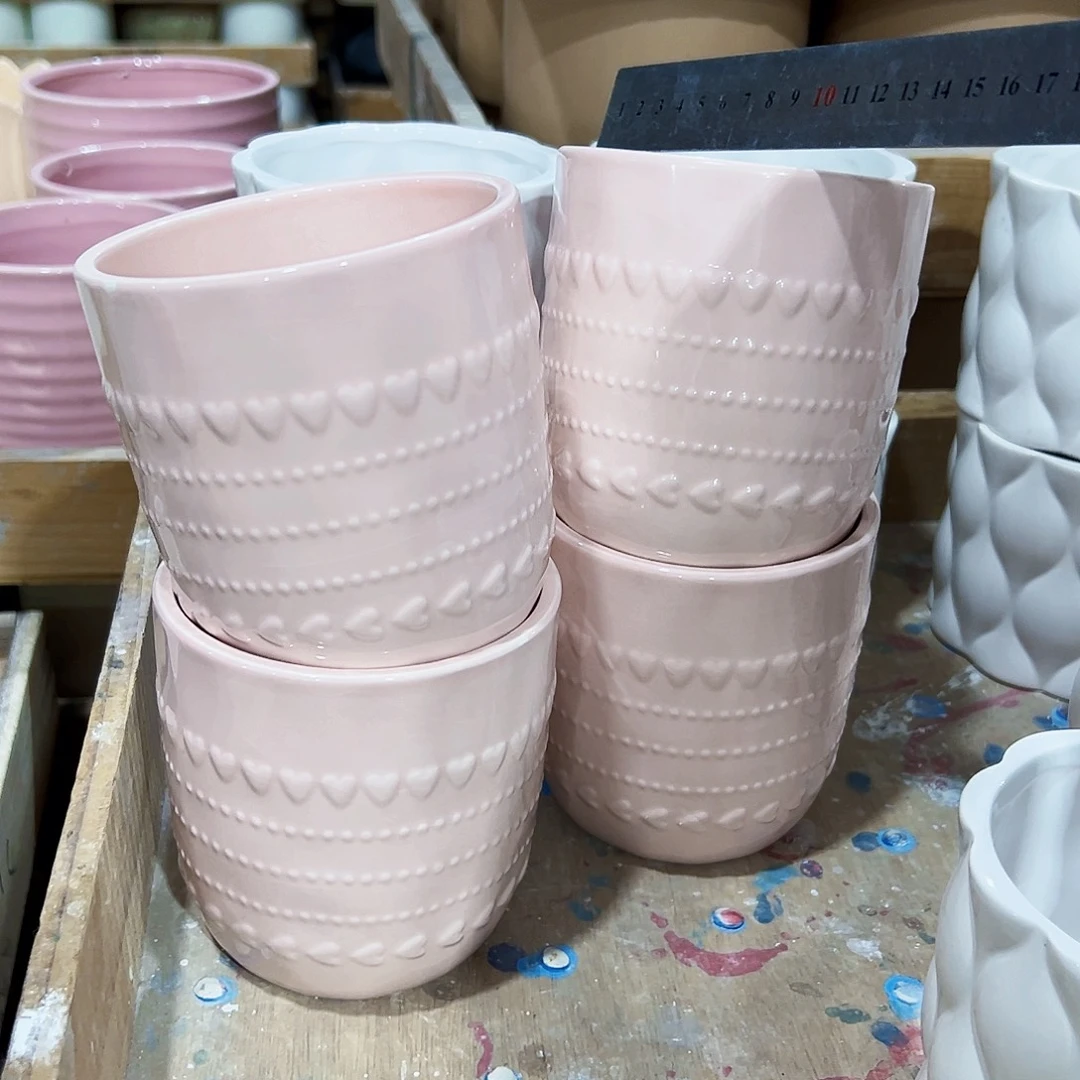 有孔外贸尾单陶瓷花盆凑单10米包邮