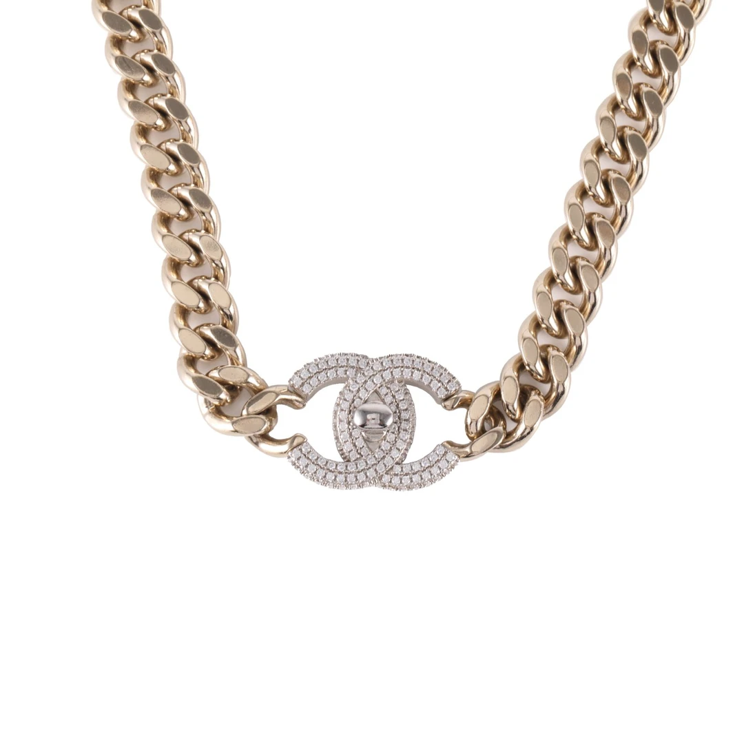 99新 Chanel/香奈儿 【念念】镶钻 书包扣 古巴扣 腰链