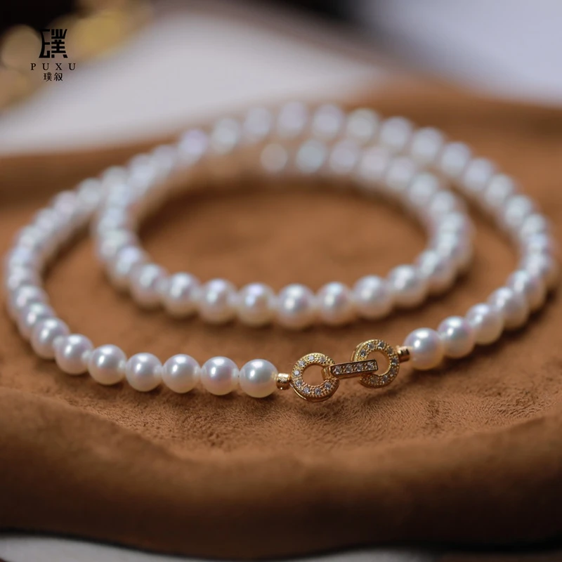 锁扣珍珠项链气质轻奢法式复古甜美小众多样性发其一