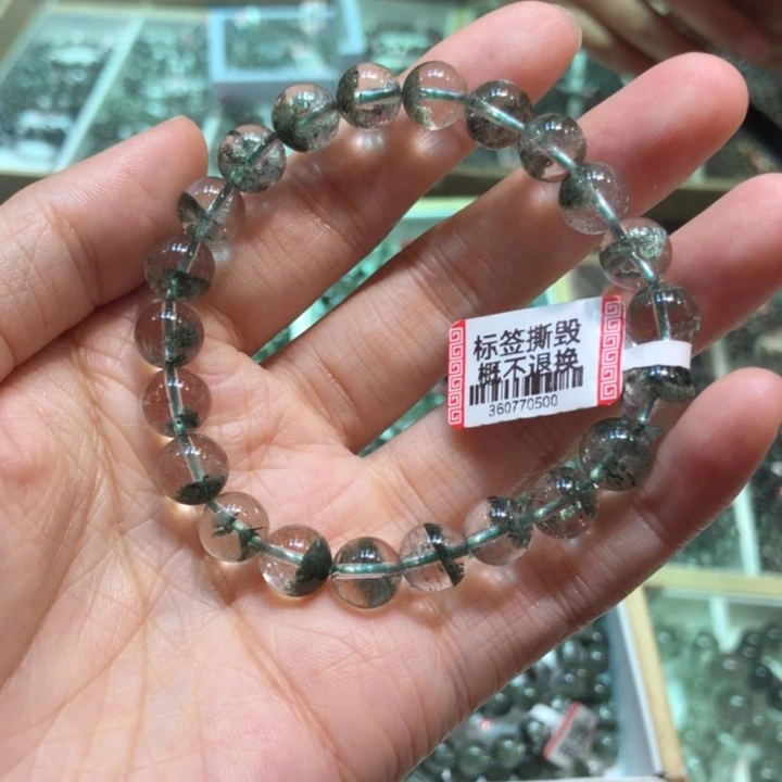 未镶嵌手串水晶绿幽灵千层