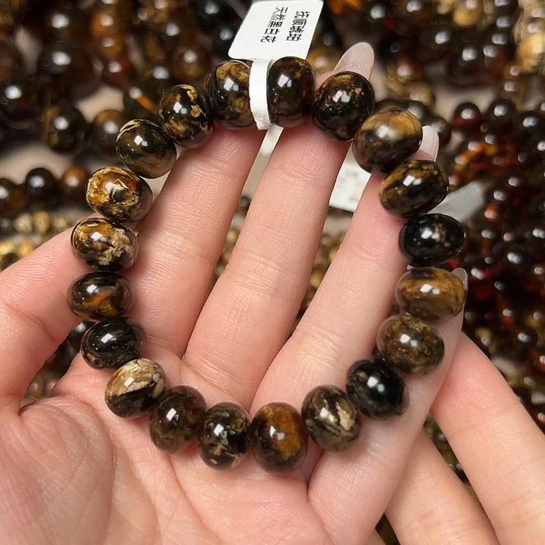 未镶嵌琥珀手链坦*抚顺琥珀