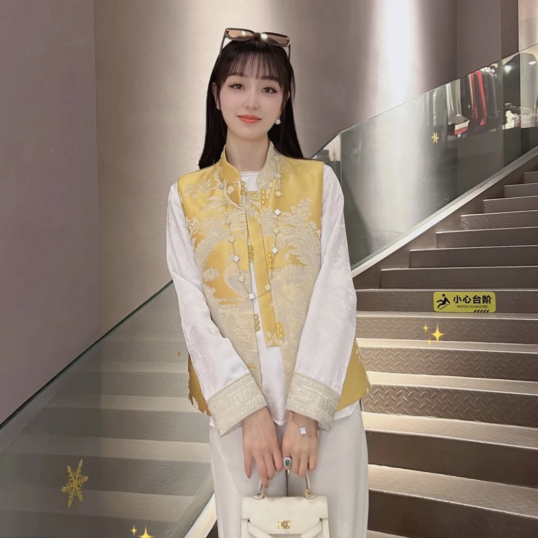 有凤来仪大女主时尚中国风马甲3610气质网红新中式复古日常立领