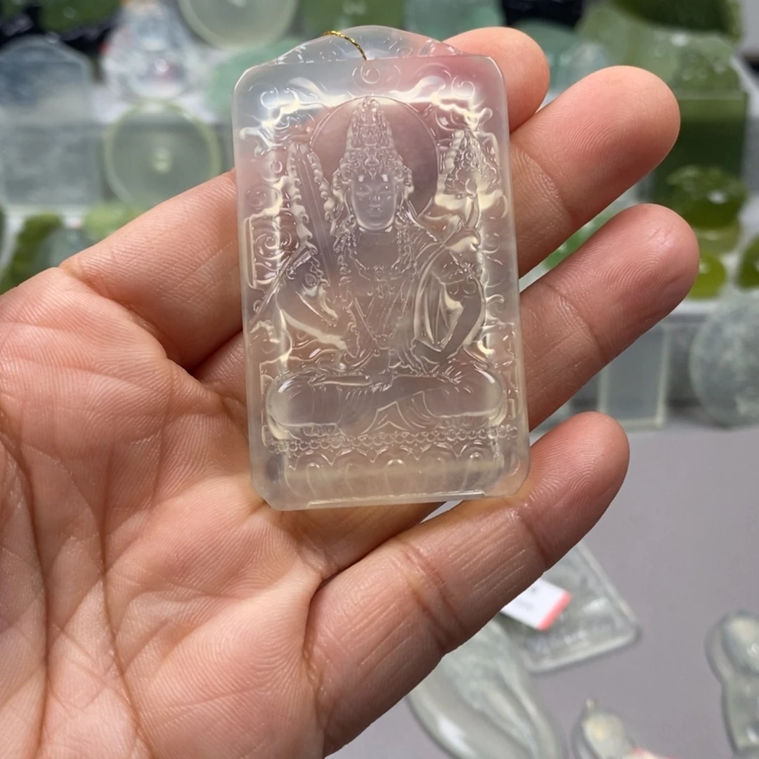 周***竹蛇纹石玉未镶嵌颈饰