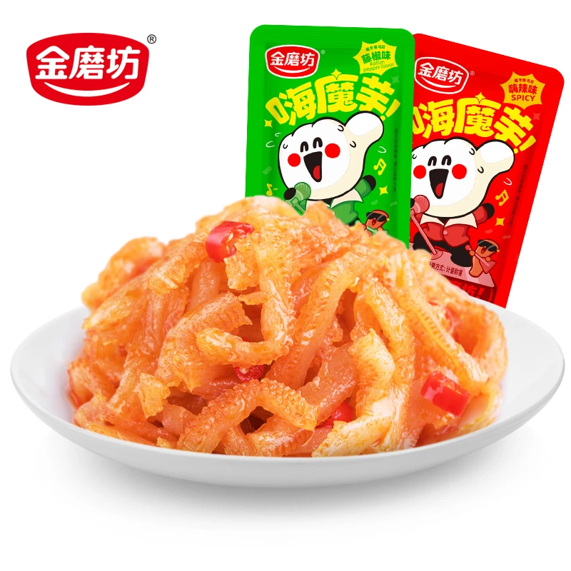 金磨坊魔芋爽辣条小零食嗨魔芋丝香辣味素毛肚办公室解馋休闲食品