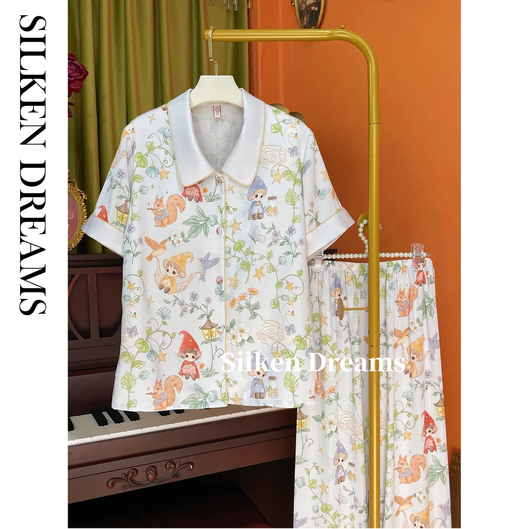 【森系绿影｜林间物语】夏季轻奢可爱薄款睡衣家居服套装7