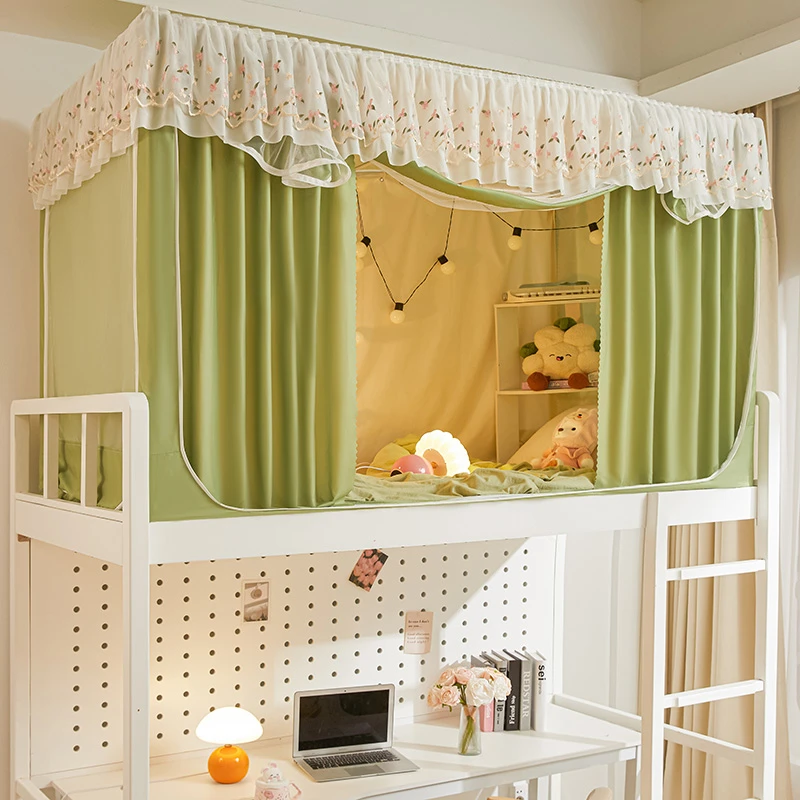 学生宿舍专用蚊帐全罩式2025新款寝室上铺下铺遮光帘单人床帘床幔