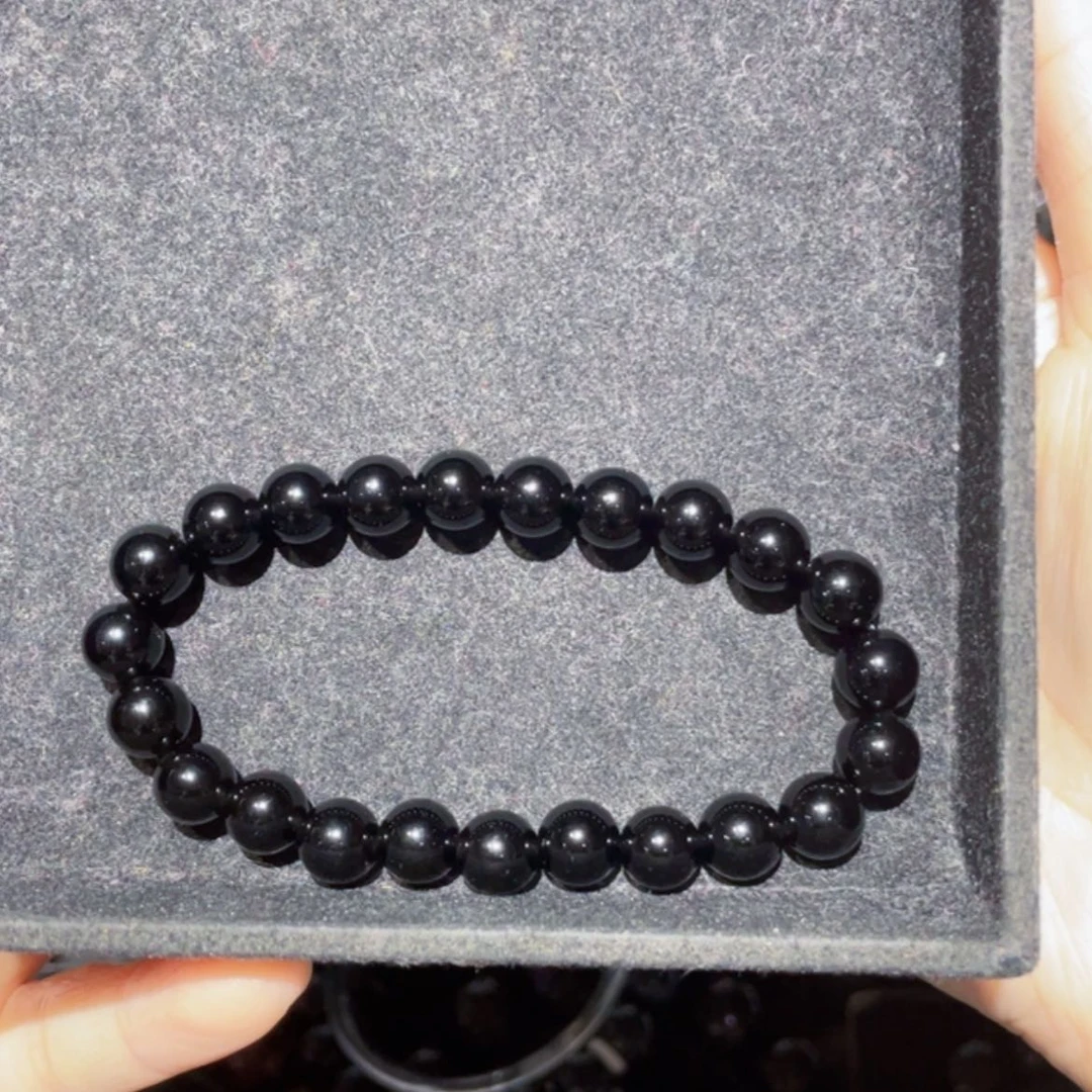 【闪购商品】黑曜岩未镶嵌手链U****店