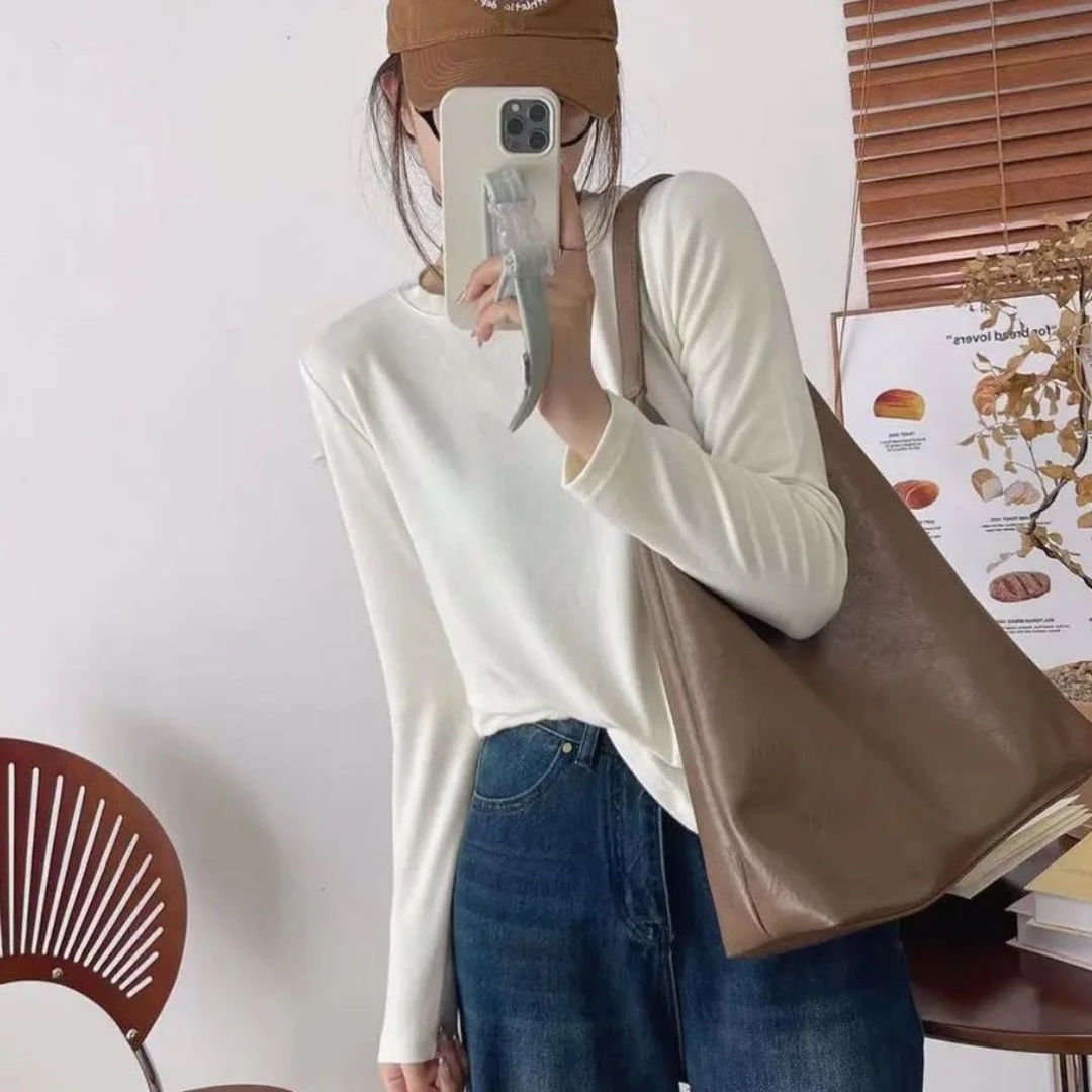 宠粉福利 韩国鸡蛋【软糯棉花糖打底衫】春季新款亲肤保暖舒适弹力