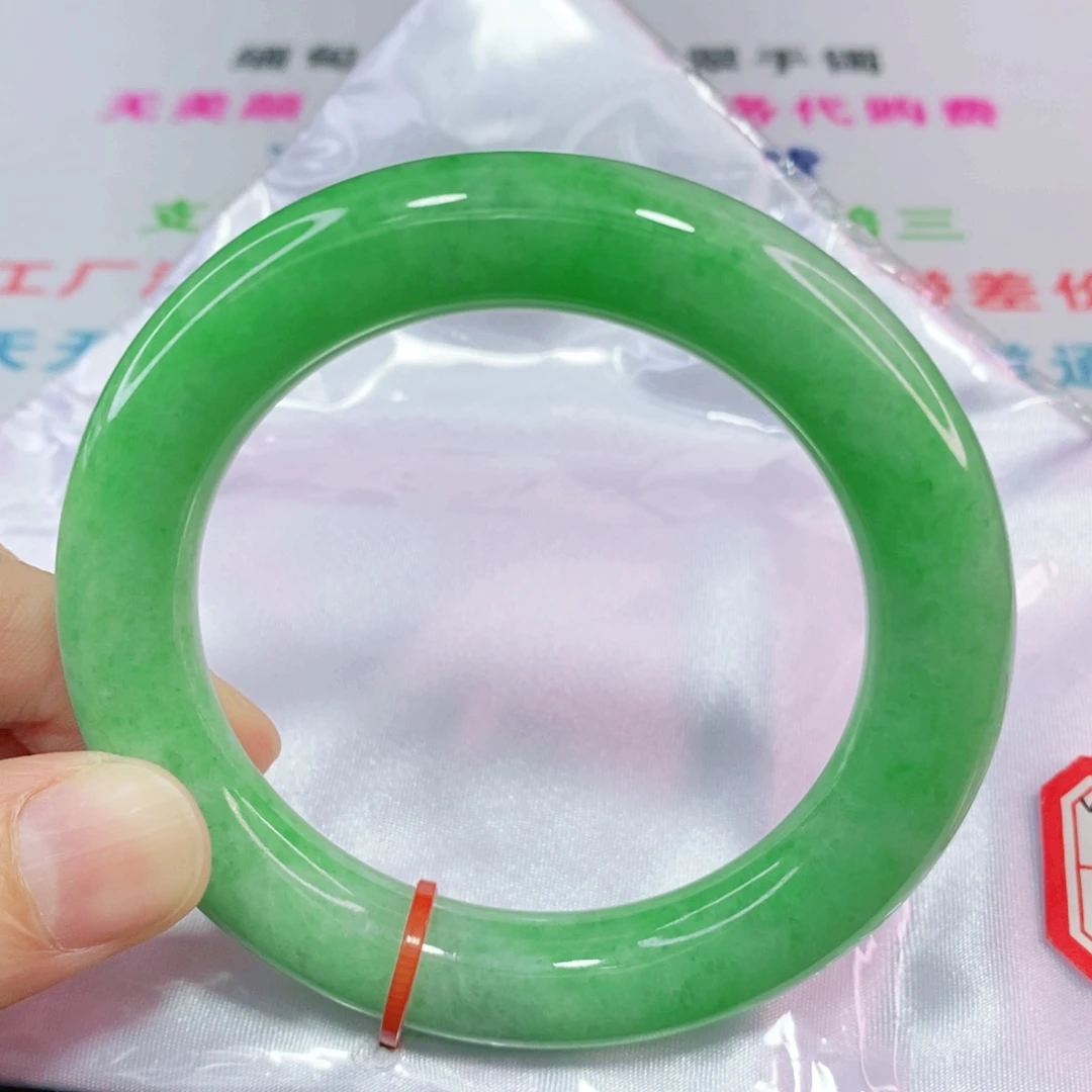 未镶嵌手镯翡翠56圈口圆条-高品质毕业款