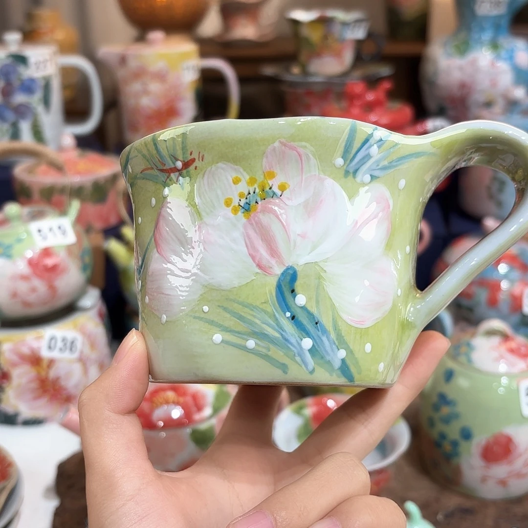 景德镇手绘高温釉下彩陶瓷茶具