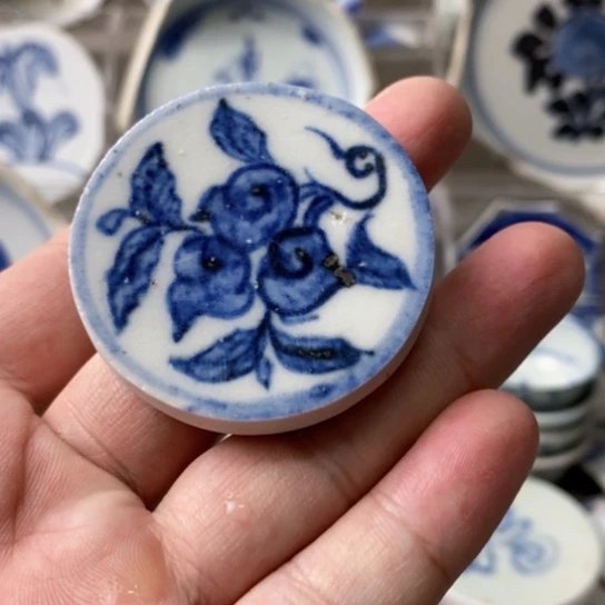 瓷片现代瓷器青花瓷片