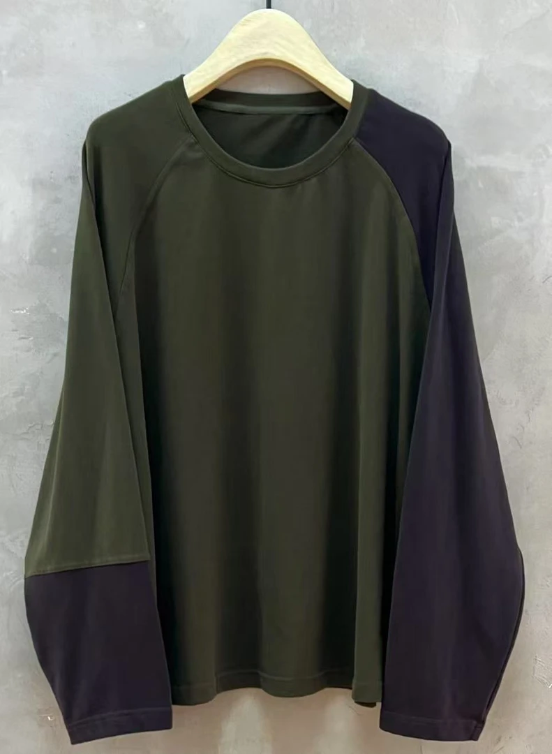 木木棉麻分享（古蘭木）S3477长袖休闲百搭女士圆领宽松春秋套头T恤