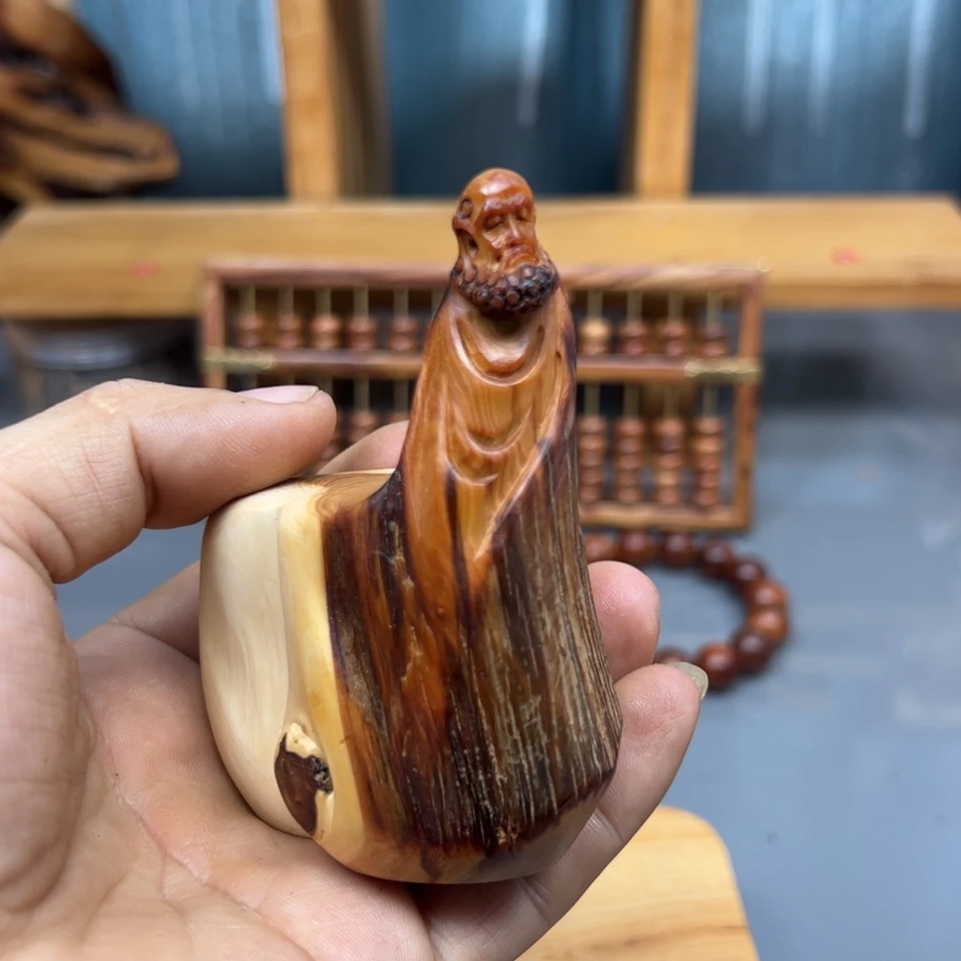 书***照木崖柏木摆件手把件