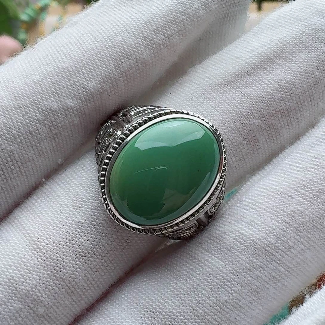 绿松石珠宝奇石银S925镶嵌