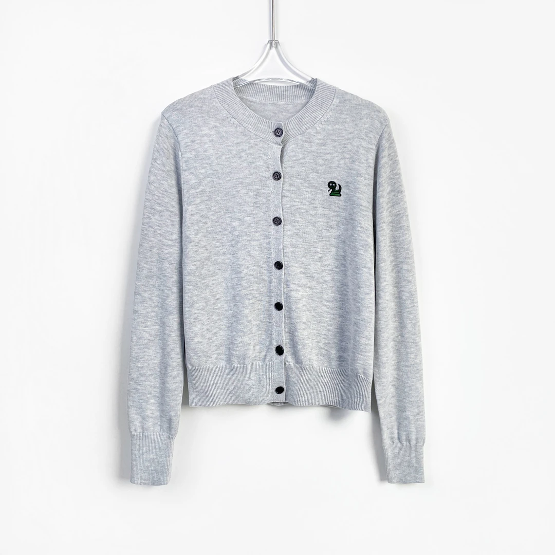 Q “蛇来运转”春季简约百搭刺绣针织开衫 XIAOP-Z3630