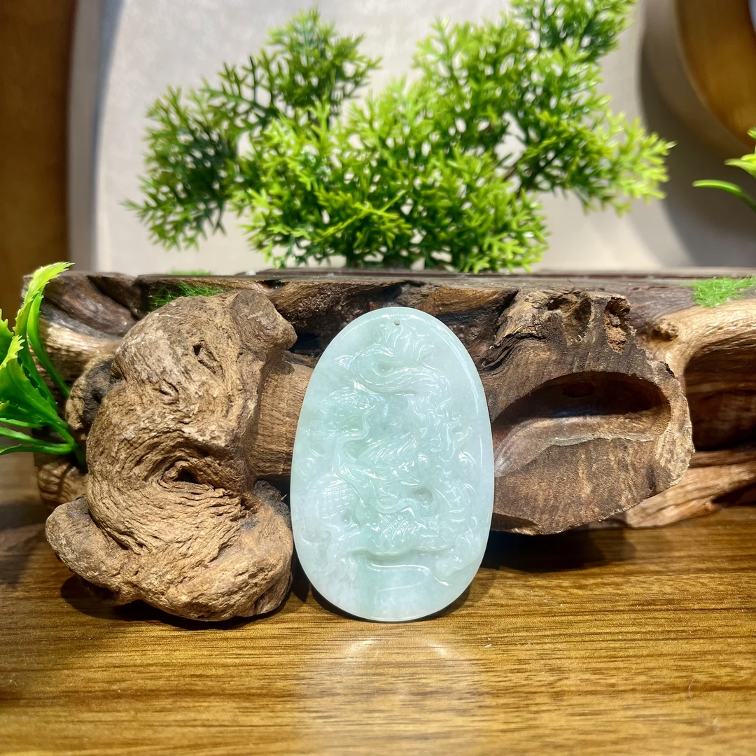 天然A货翡翠龙牌（多样性发其一）