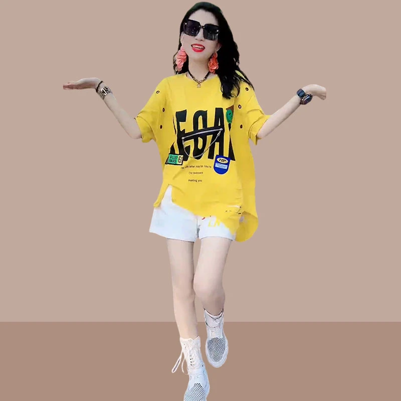 慵懒风上衣短袖女t恤爆款2025夏季新款时尚洋气休闲服欧货宽松版