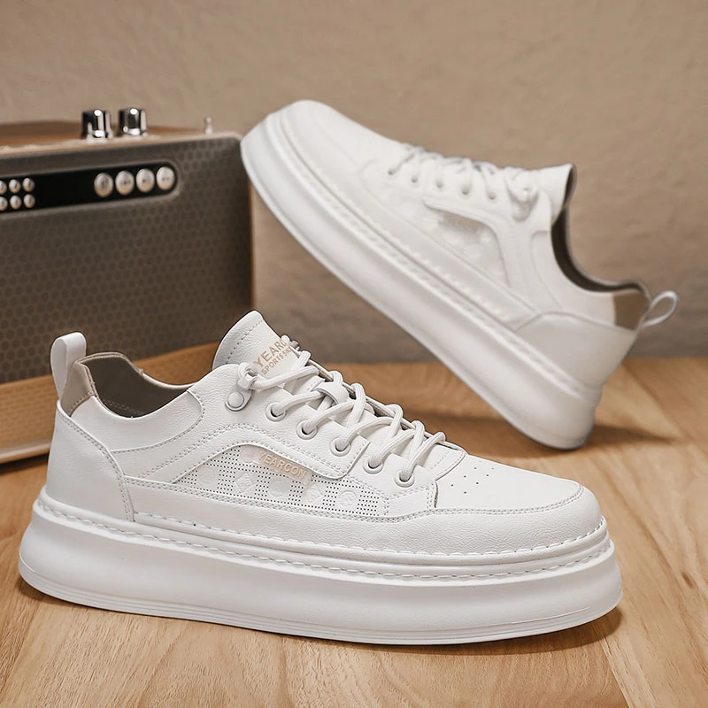 YEARCON/意尔康2025新款男士透气休闲板鞋时尚百搭防滑小白鞋潮鞋