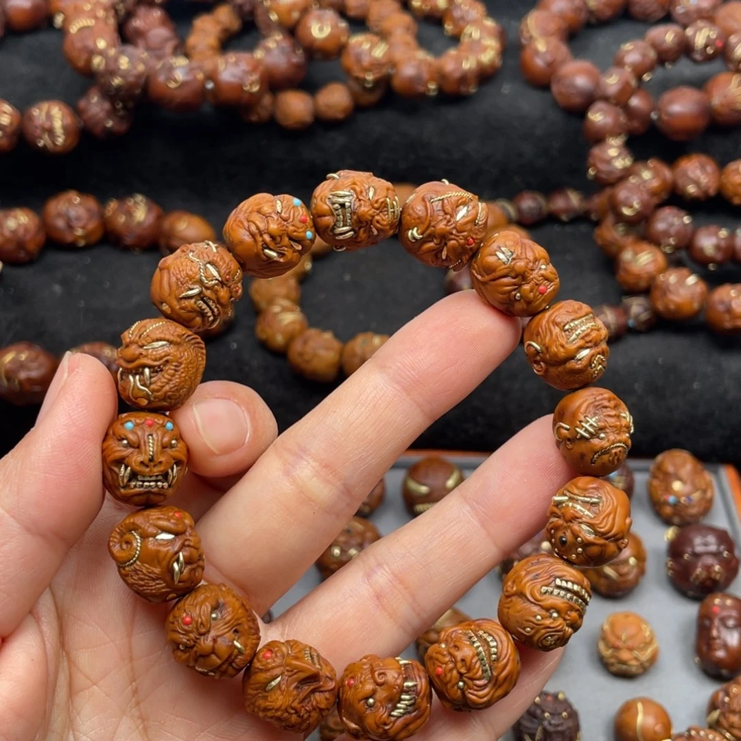 紫金鼠手串布*14生肖恶僧