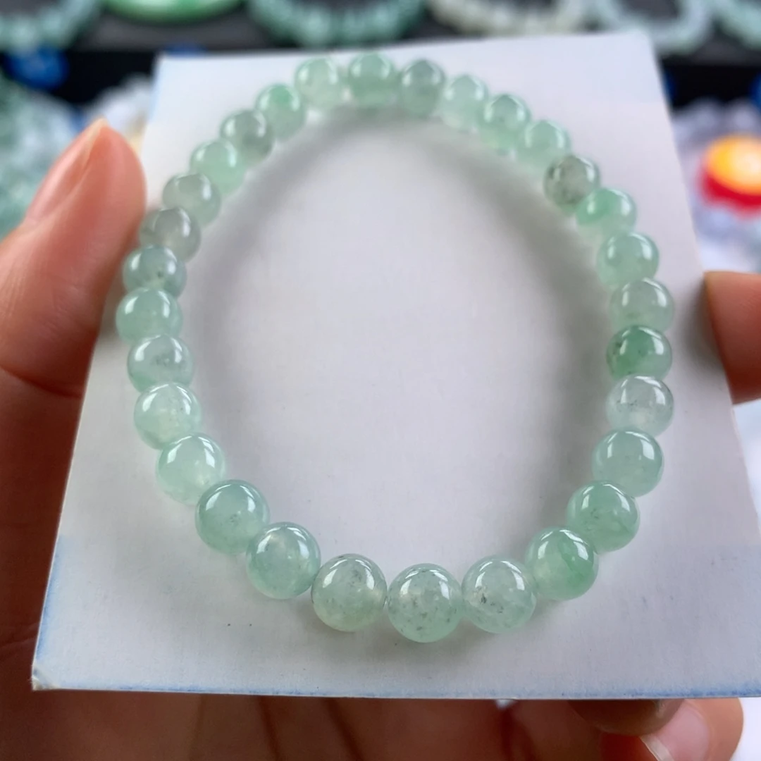 翡翠未镶嵌手链卡6.3