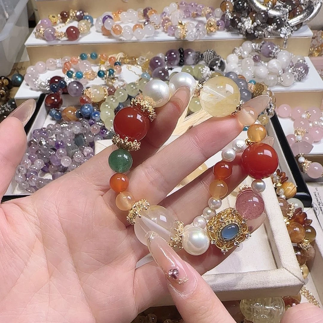 水晶手链未镶嵌吧