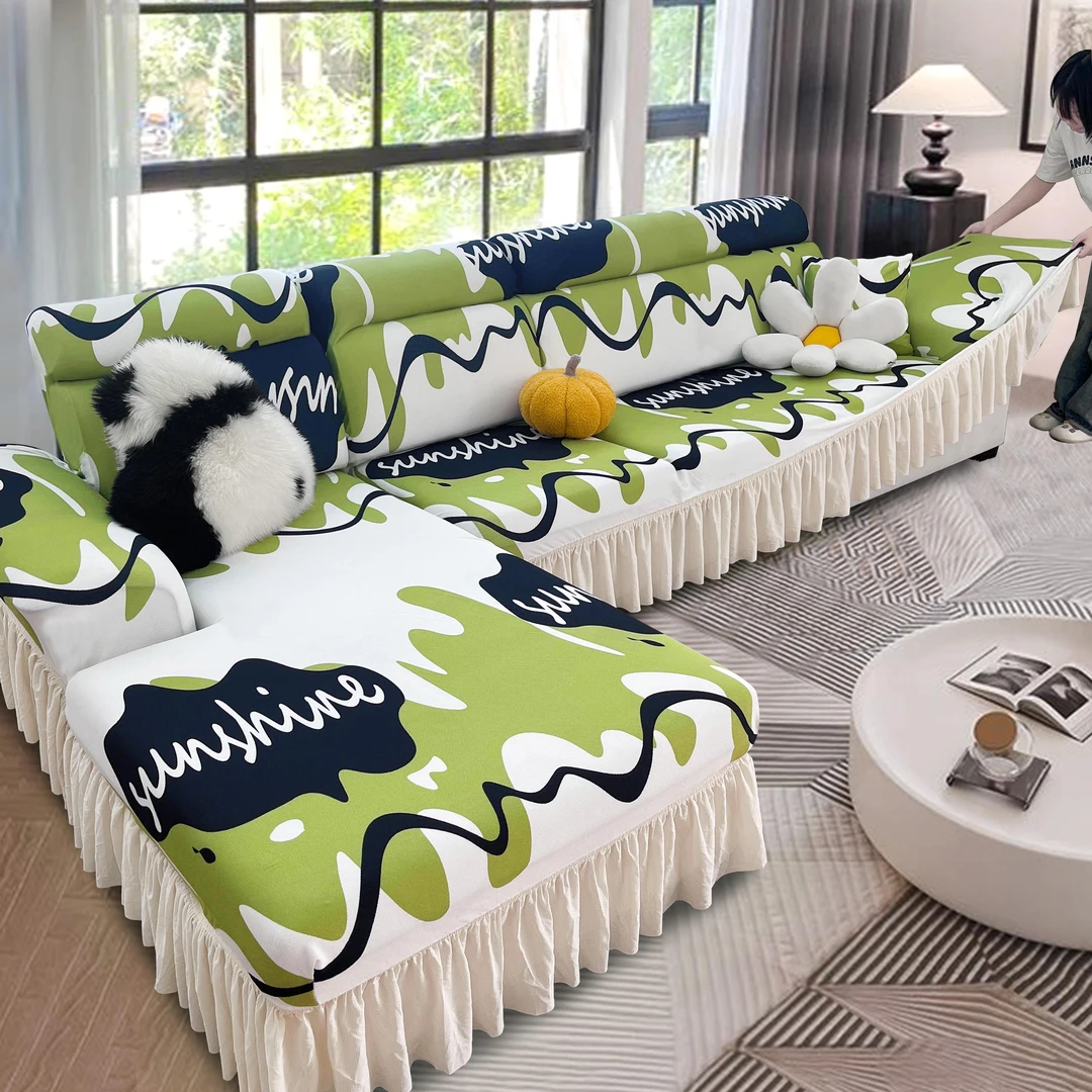 弹力沙发套全包四季通用布艺三座一贵妃沙发套罩防猫抓保护套