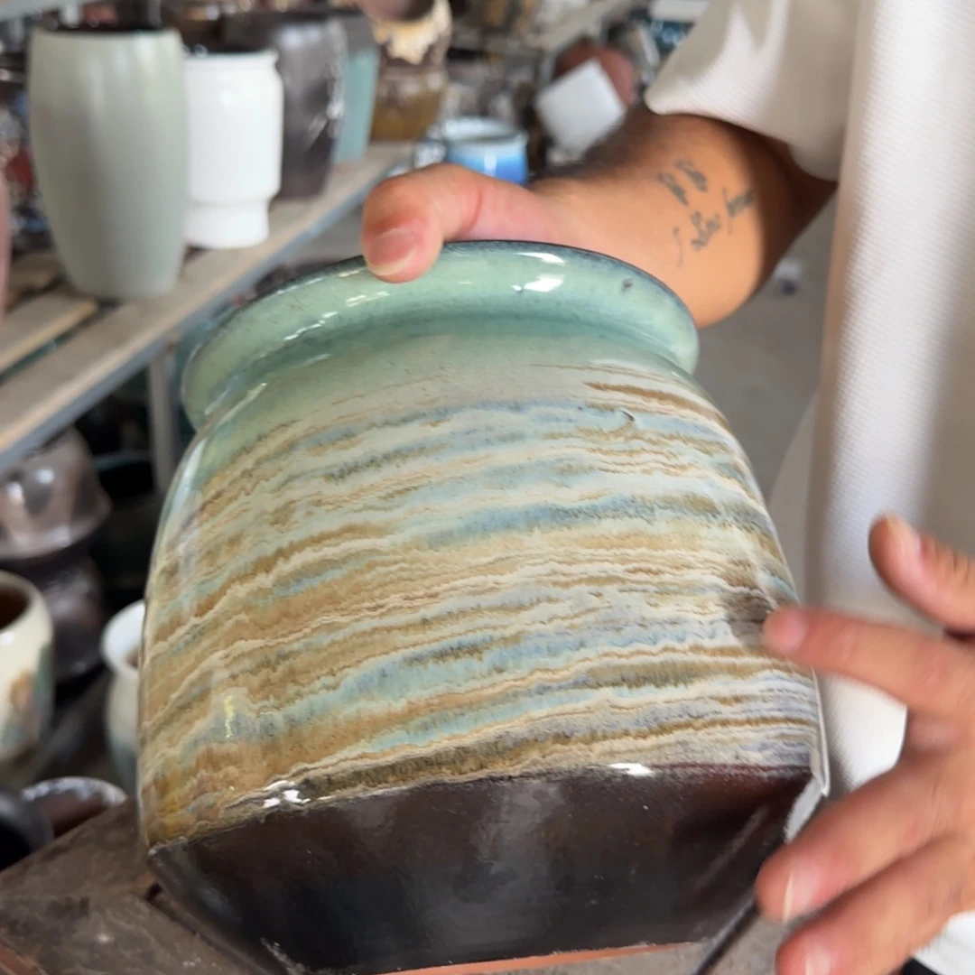 紫砂花盆杨杨花盆0908-508