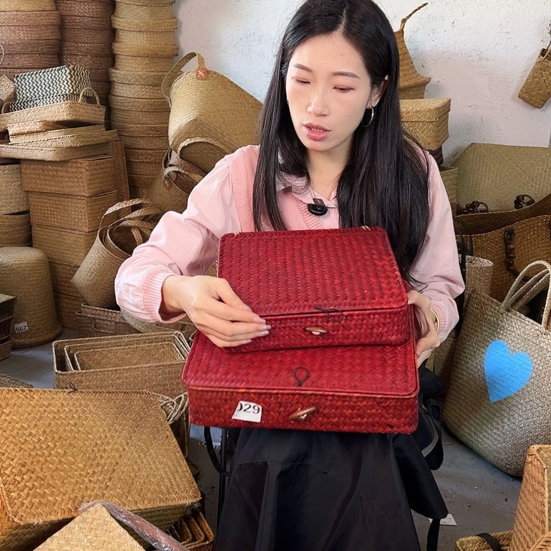 草编草编包/草编收纳盒微瑕疵