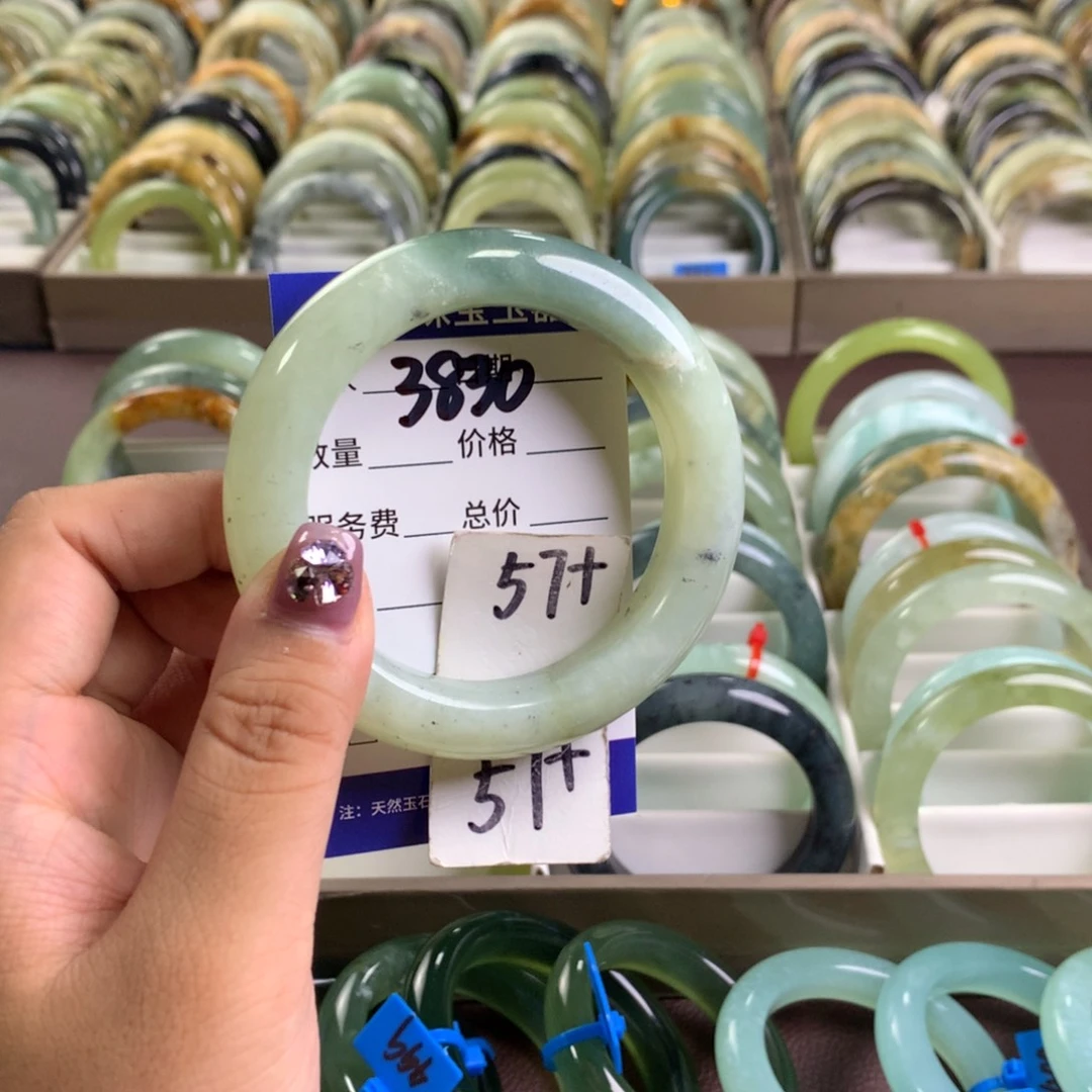 蛇纹石玉未镶嵌手镯3830