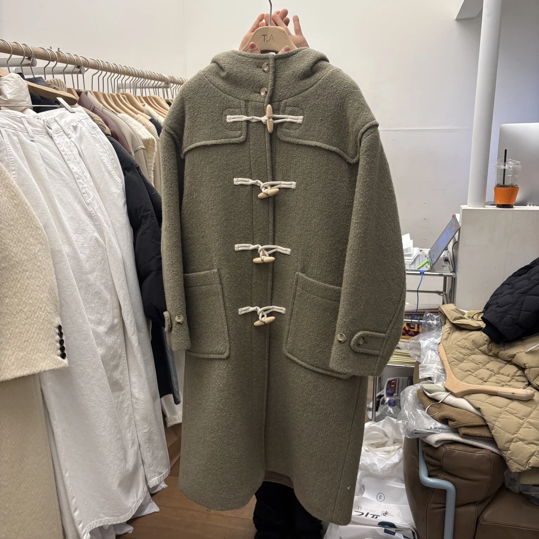 【非凡领域】韩国东大门正品/NO退/able/长款牛角扣/外套/010826