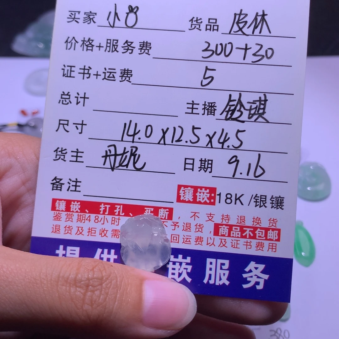 小***丶颈饰未镶嵌翡翠貔貅