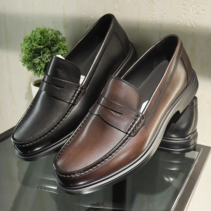 新款男士商务一脚蹬正装男鞋1217