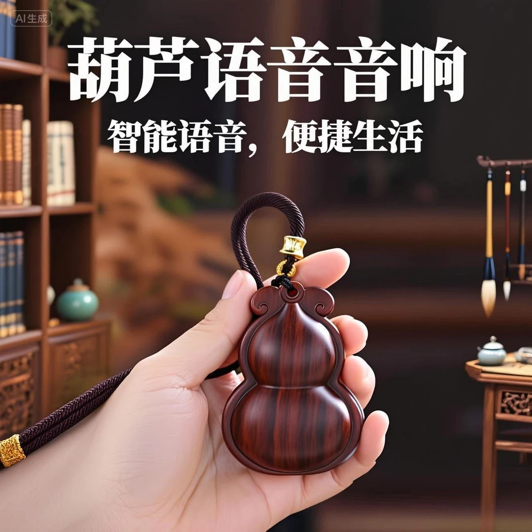智能AI语音点播机金运福禄葫芦小型音乐播放器支持录音充电可插卡