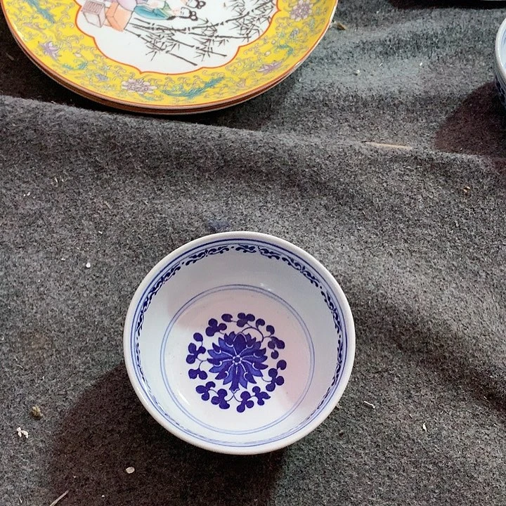 摆件事***意景德镇缠枝莲5寸饭碗