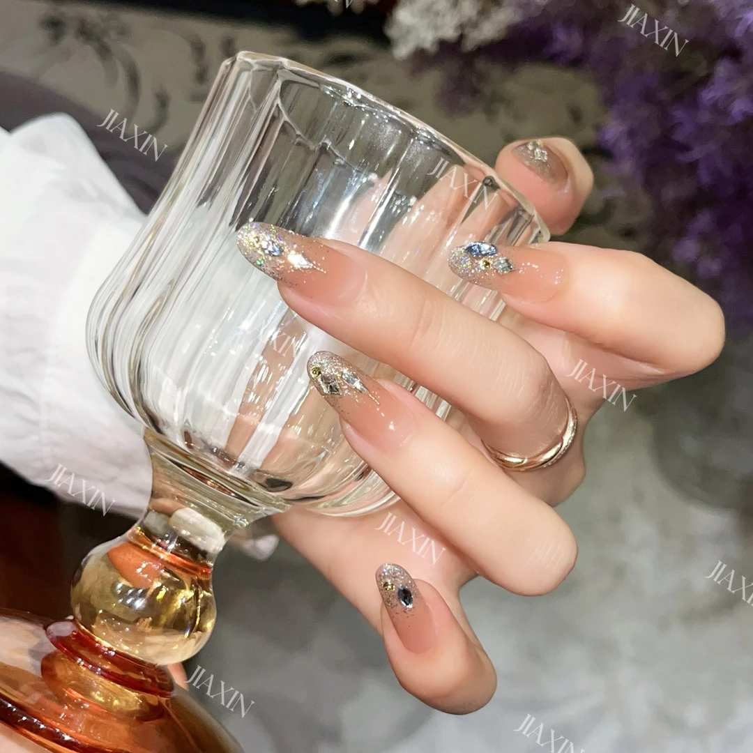 【玫瑰森林】新款春夏梦幻极光彩色爆闪穿戴甲显白