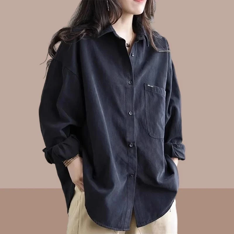 百搭气质衬衫休闲风时尚女装上衣长袖设计感2025年春秋季新款显瘦