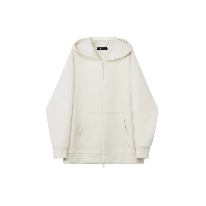 U/TI 25年专柜新款满印老花胶印字母连帽外套