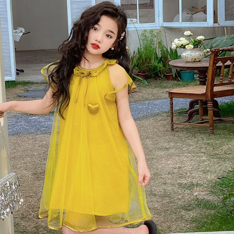 YeeHoO英氏【断码】网红女童洋气连衣裙超仙2025新款法式儿童夏季