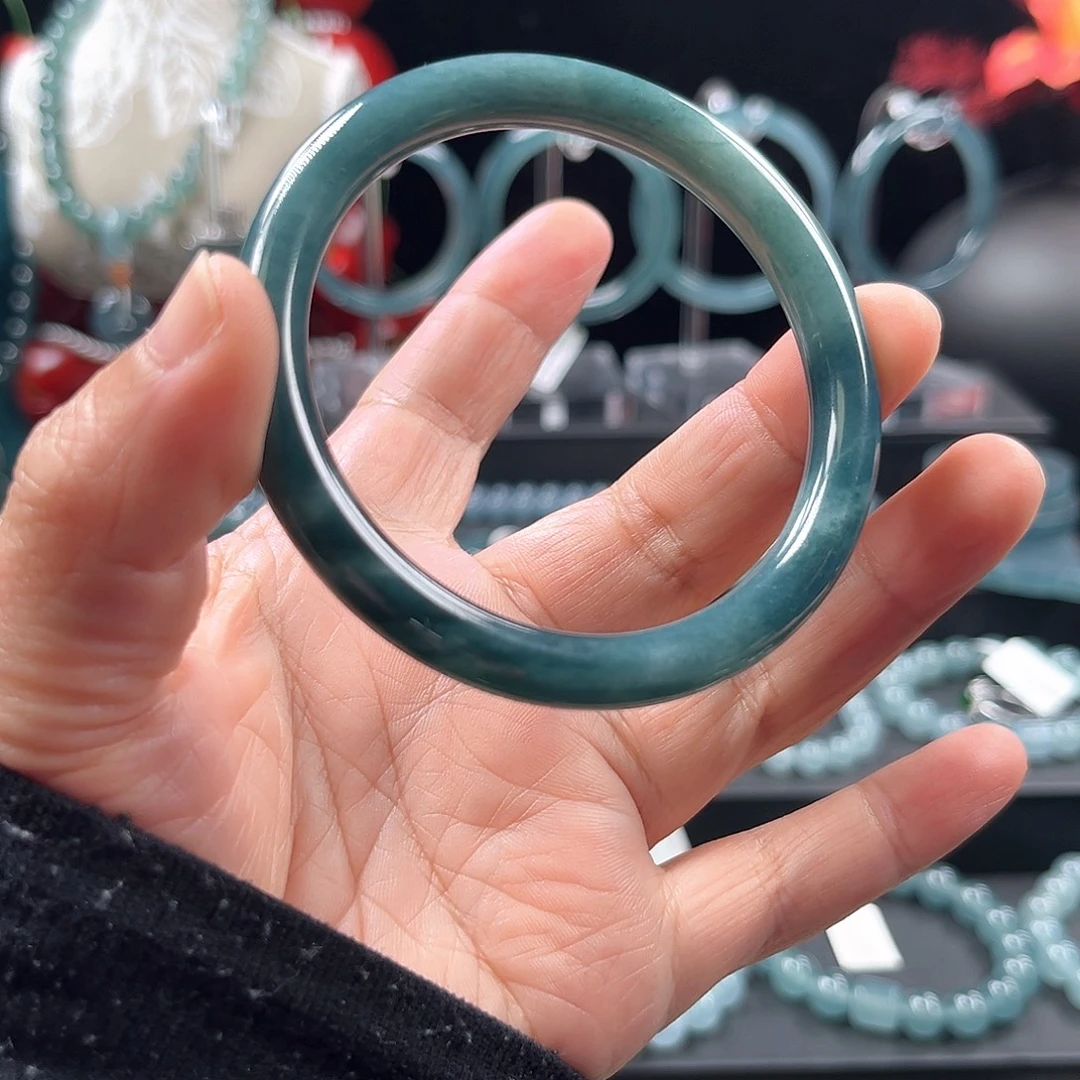 翡翠未镶嵌手链天然a货翡翠8/8/58圆条